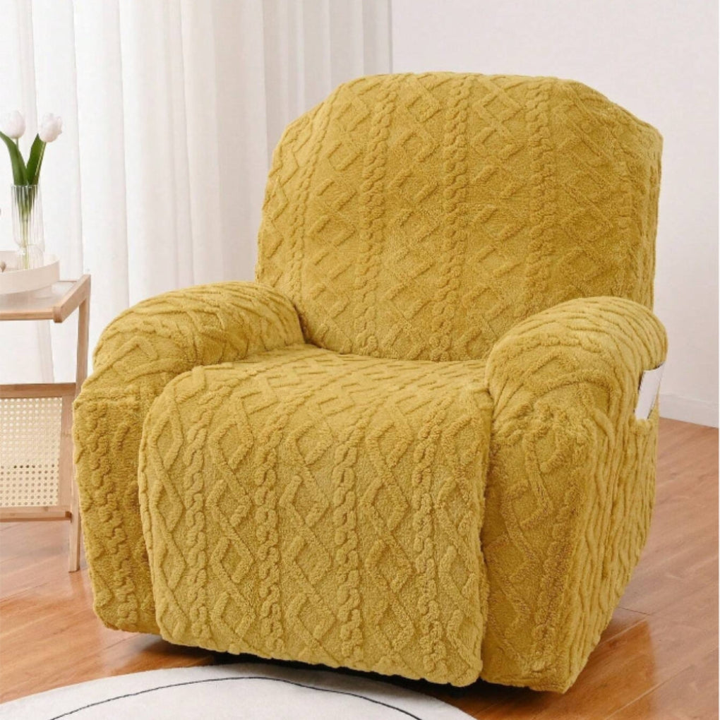 Oak & Coral | Cable Knit Recliner Sofa Cover