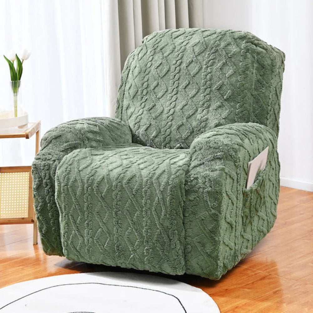 Oak & Coral | Cable Knit Recliner Sofa Cover