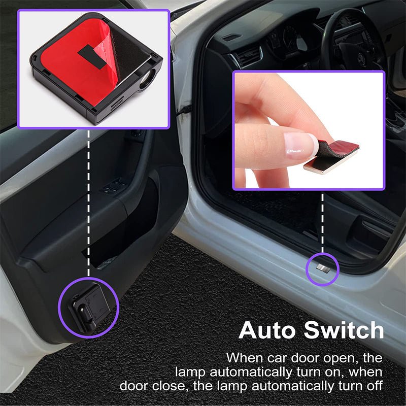 Oak & Coral | Car Door Logo Projector Light | Wireless LED Welcome Light | Custom Logo