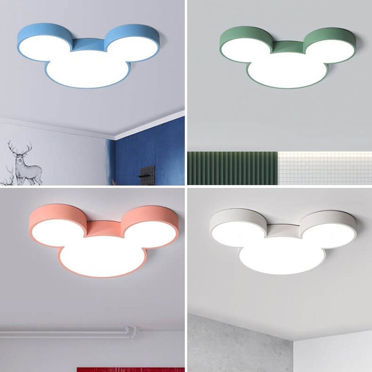 Oak & Coral | Cartoon LED Ceiling Light | Slim Children's Design