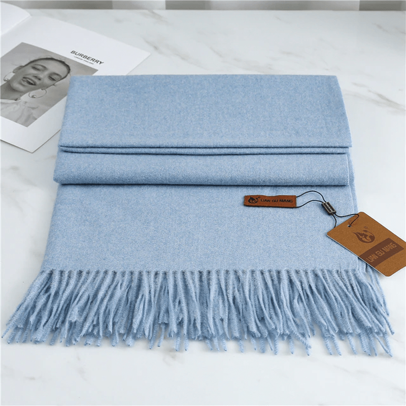 Oak & Coral | Cashmere Scarf with Tassels for Warmth and Elegance