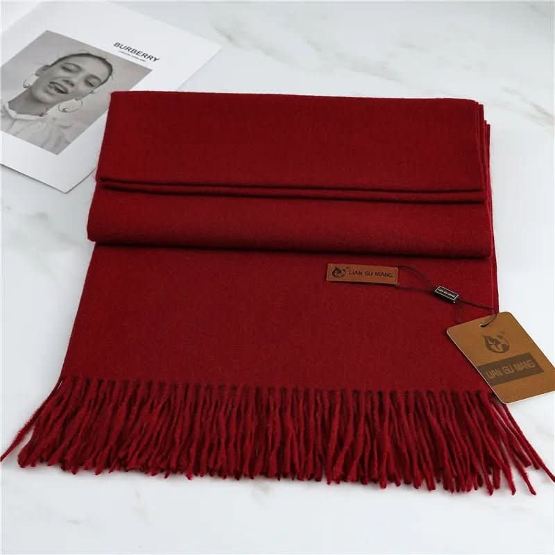Oak & Coral | Cashmere Scarf with Tassels for Warmth and Elegance