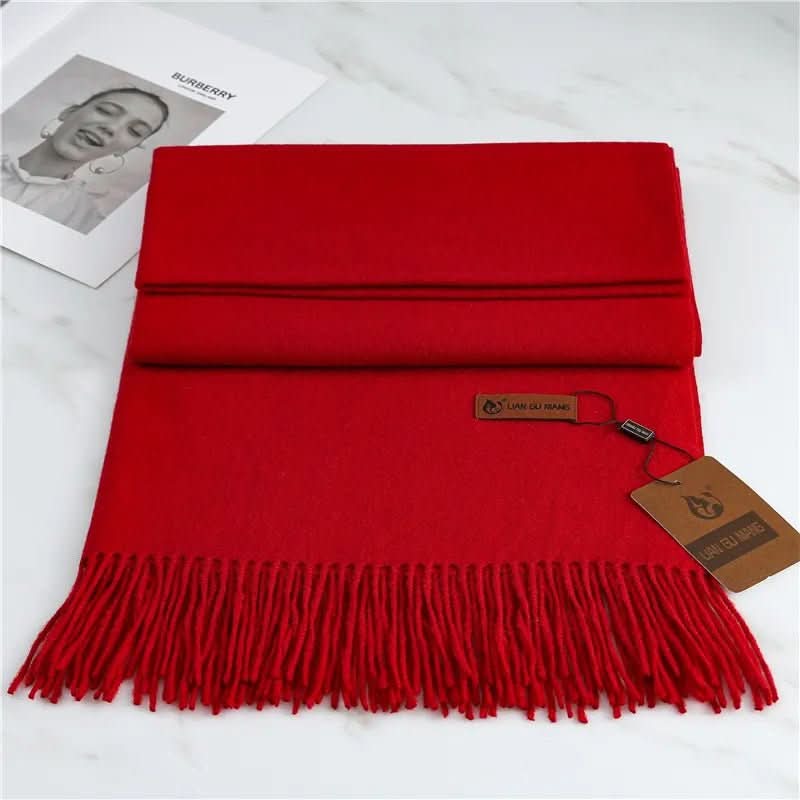 Oak & Coral | Cashmere Scarf with Tassels for Warmth and Elegance