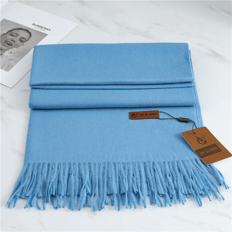 Oak & Coral | Cashmere Scarf with Tassels for Warmth and Elegance
