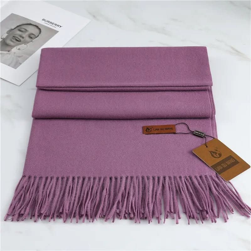 Oak & Coral | Cashmere Scarf with Tassels for Warmth and Elegance