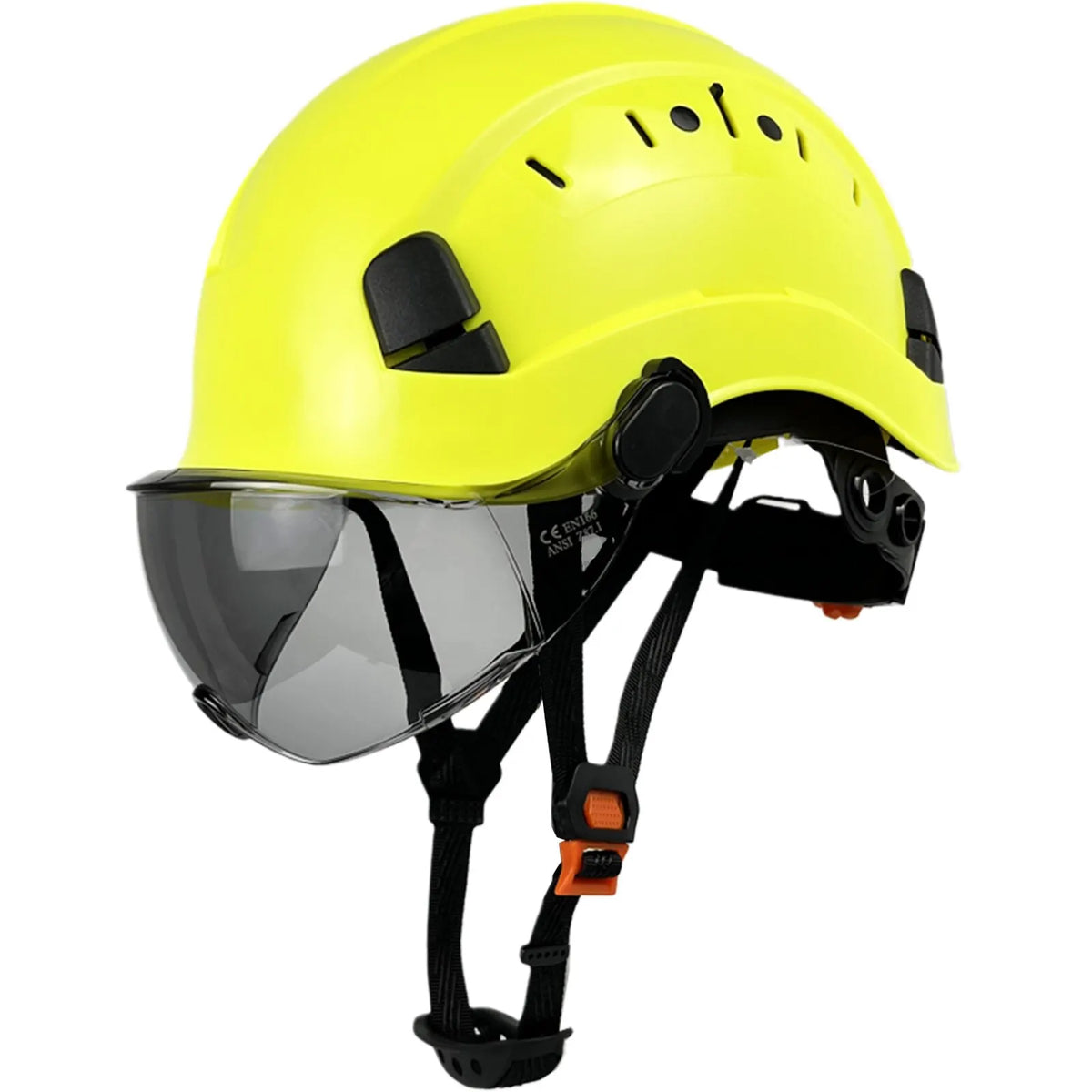 Oak & Coral | CE ABS Safety Helmet with Goggles & Visor – SafeGuard