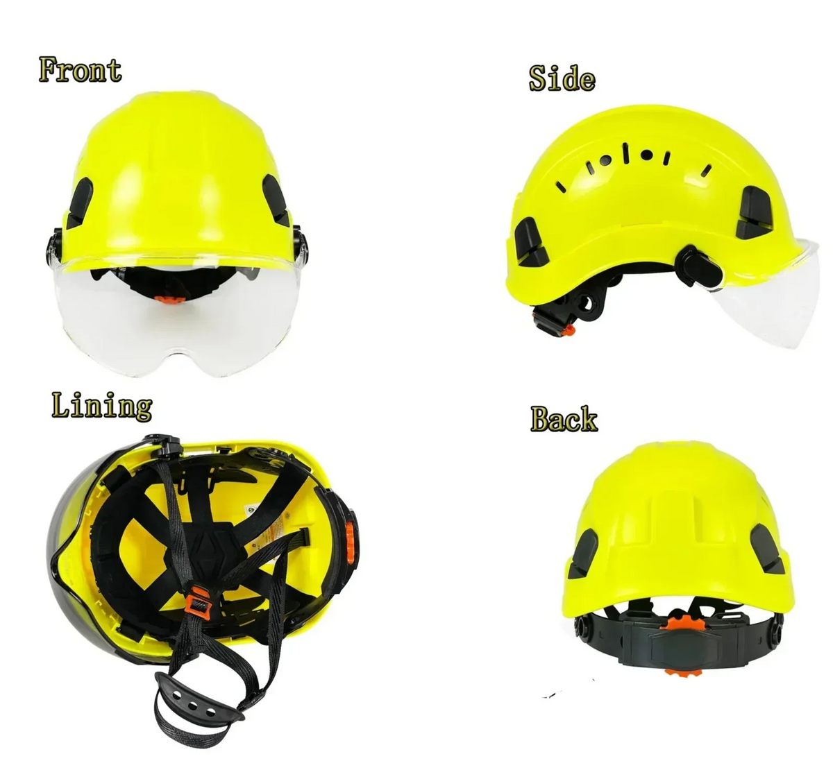 Oak & Coral | CE ABS Safety Helmet with Goggles & Visor – SafeGuard