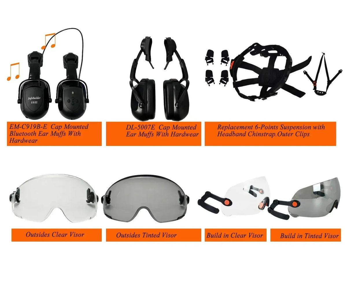 Oak & Coral | CE ABS Safety Helmet with Goggles & Visor – SafeGuard