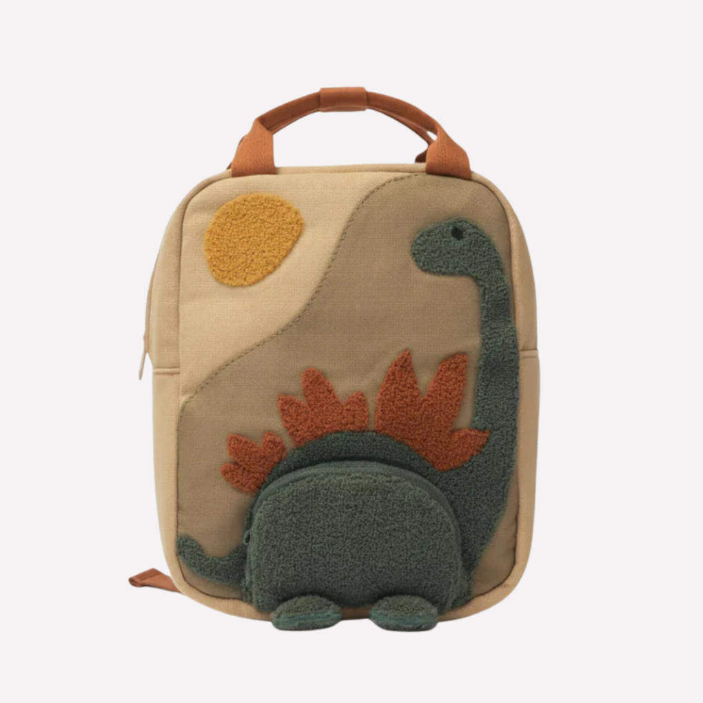 Oak & Coral | Children's backpack with dinosaur application