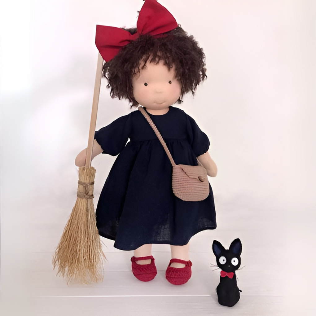 Oak & Coral | Children's Waldorf Cloth Doll - Handmade Cuddly Toy