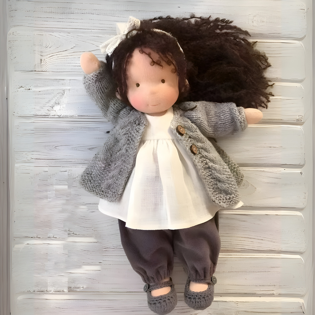 Oak & Coral | Children's Waldorf Doll Soft Cuddly Toy