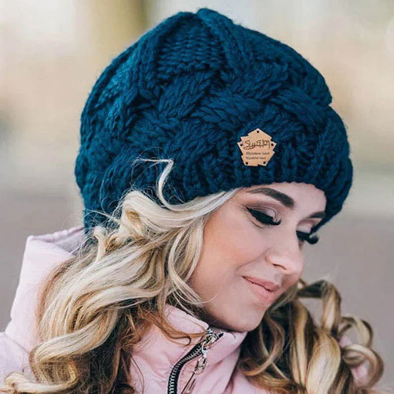 Oak & Coral | Comfortable Knitted Beanie – Soft Wool Blend Winter Hat