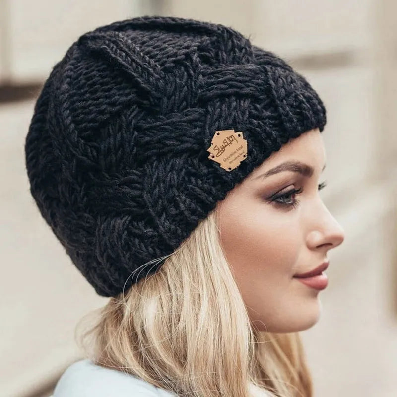 Oak & Coral | Comfortable Knitted Beanie – Soft Wool Blend Winter Hat