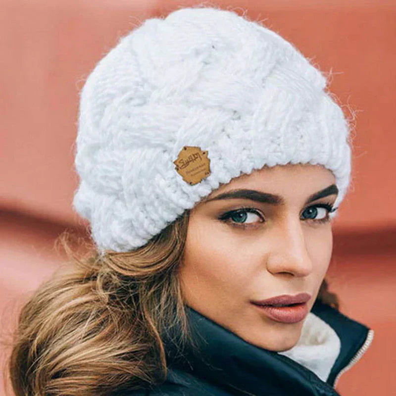 Oak & Coral | Comfortable Knitted Beanie – Soft Wool Blend Winter Hat