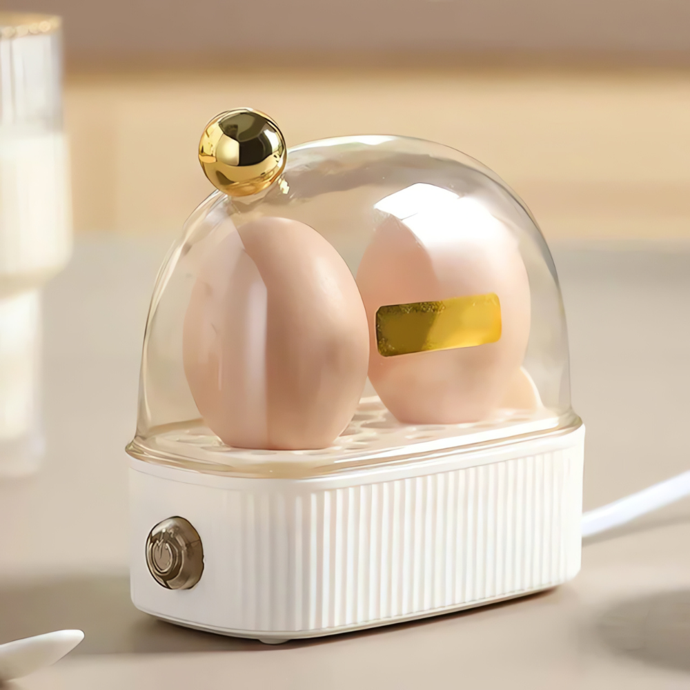 Oak & Coral | Compact Electric Egg Cooker for 2 Eggs