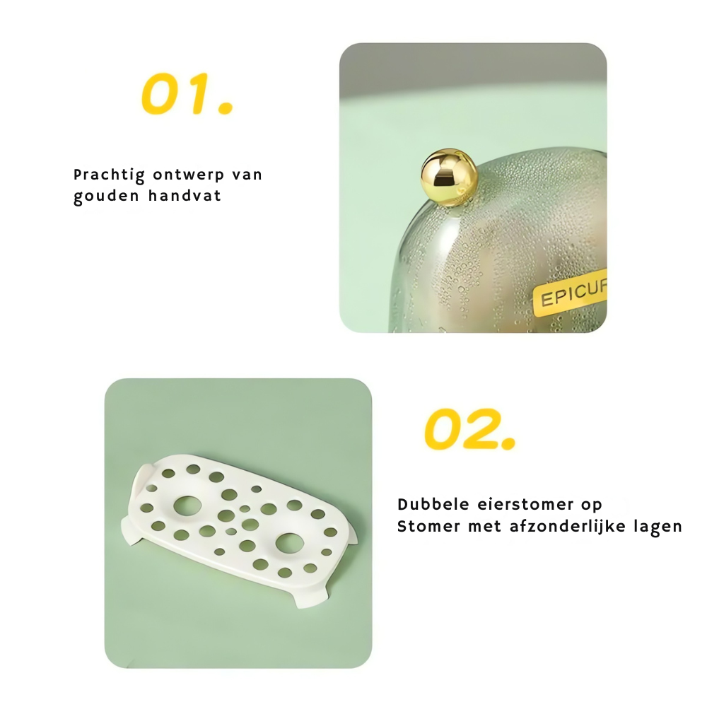 Oak & Coral | Compact Electric Egg Cooker for 2 Eggs