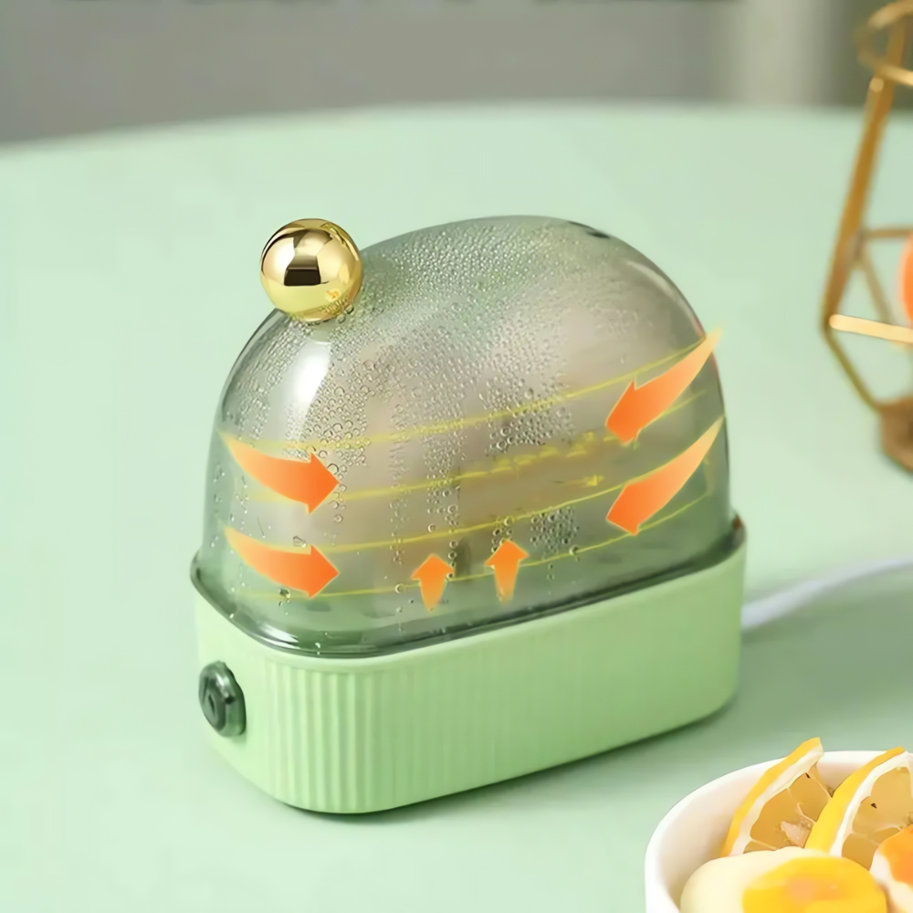 Oak & Coral | Compact Electric Egg Cooker for 2 Eggs