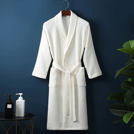 Oak & Coral | CozyCotton Premium Bathrobe made of Cotton | Soft & Breathable | Perfect for Men & Women | With Pockets