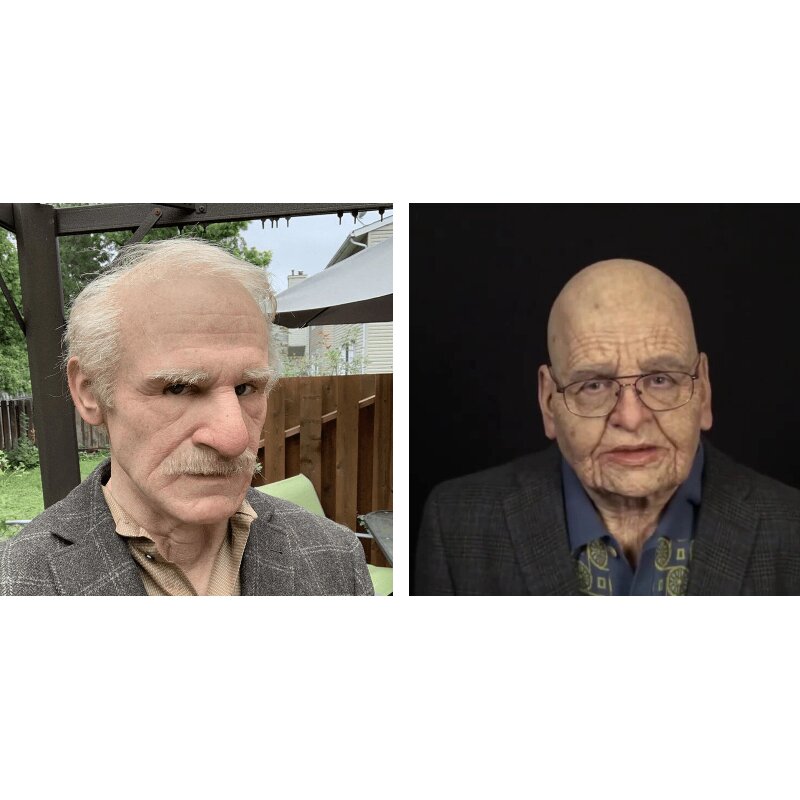 Oak & Coral | Creepy Old Man Mask – Realistic Latex Halloween Mask for Adults