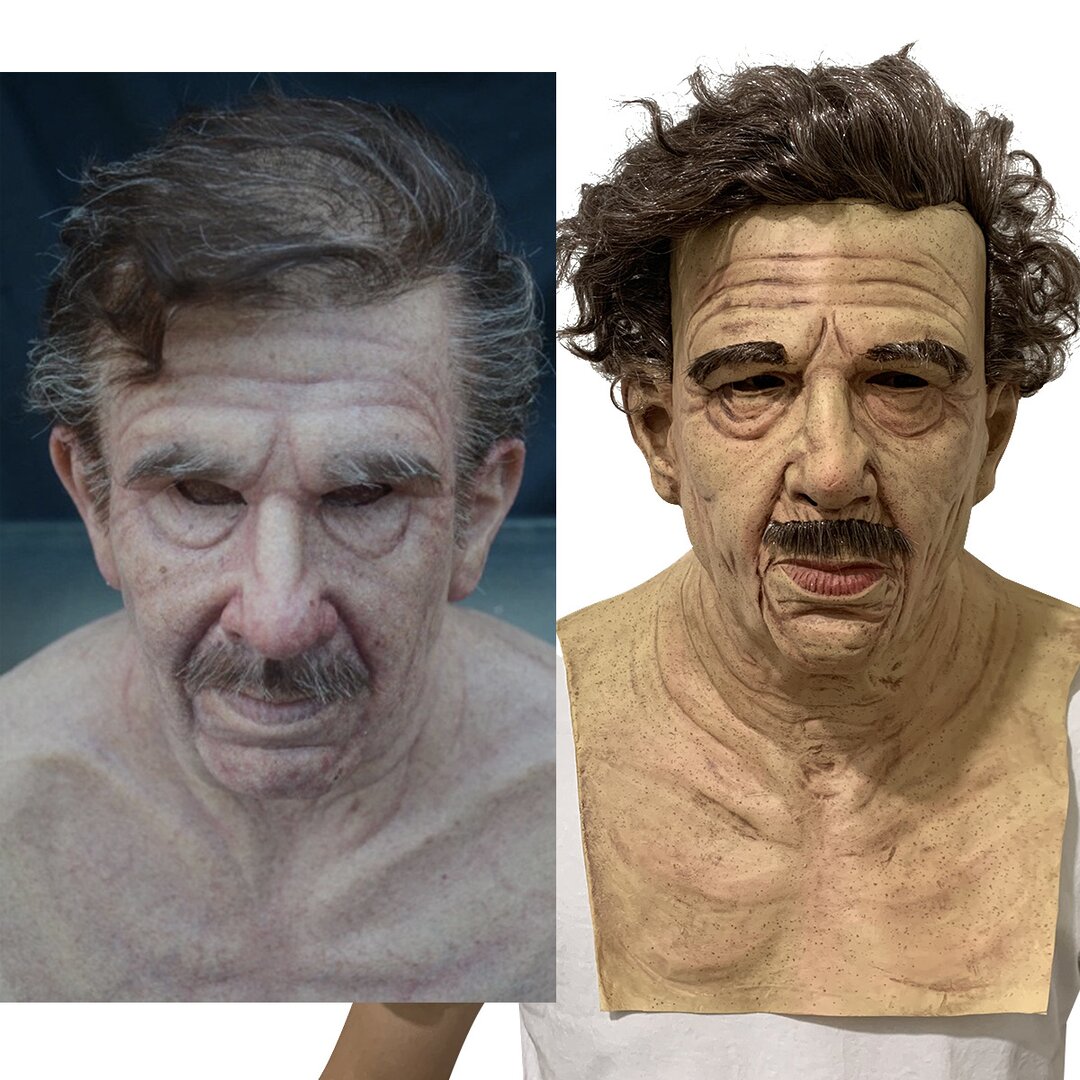 Oak & Coral | Creepy Old Man Mask – Realistic Latex Halloween Mask for Adults