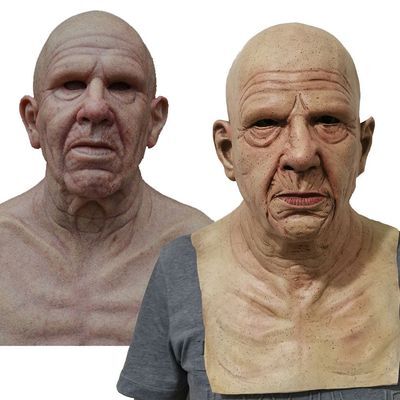 Oak & Coral | Creepy Old Man Mask – Realistic Latex Halloween Mask for Adults