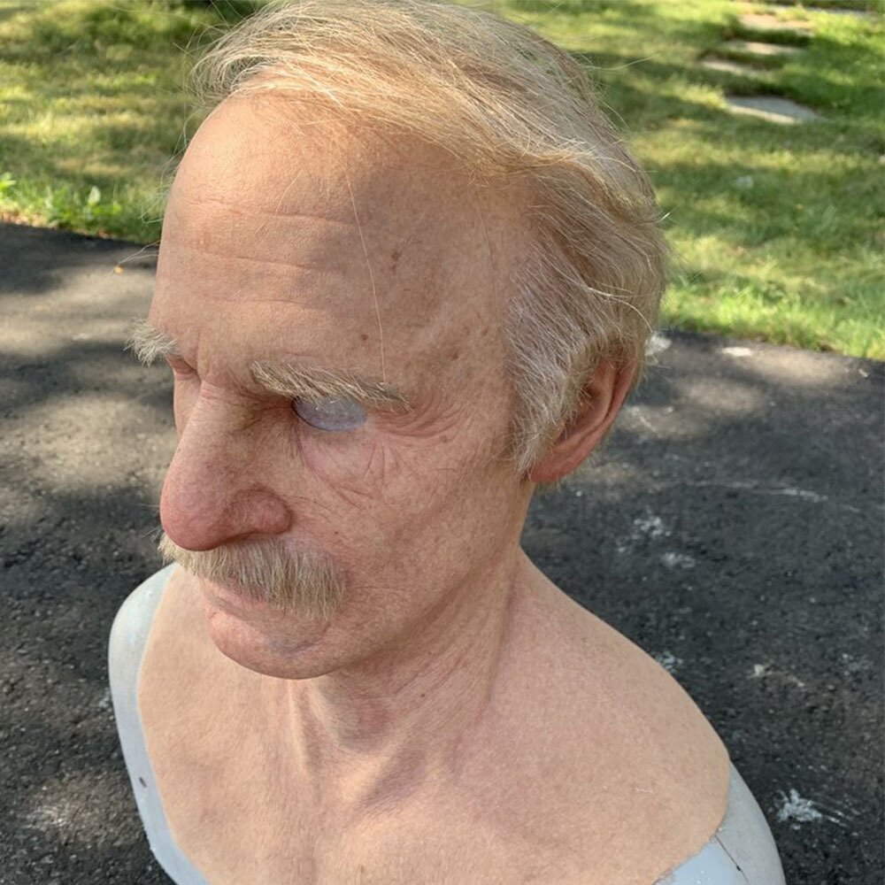 Oak & Coral | Creepy Old Man Mask – Realistic Latex Halloween Mask for Adults