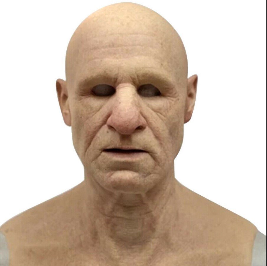 Oak & Coral | Creepy Old Man Mask – Realistic Latex Halloween Mask for Adults