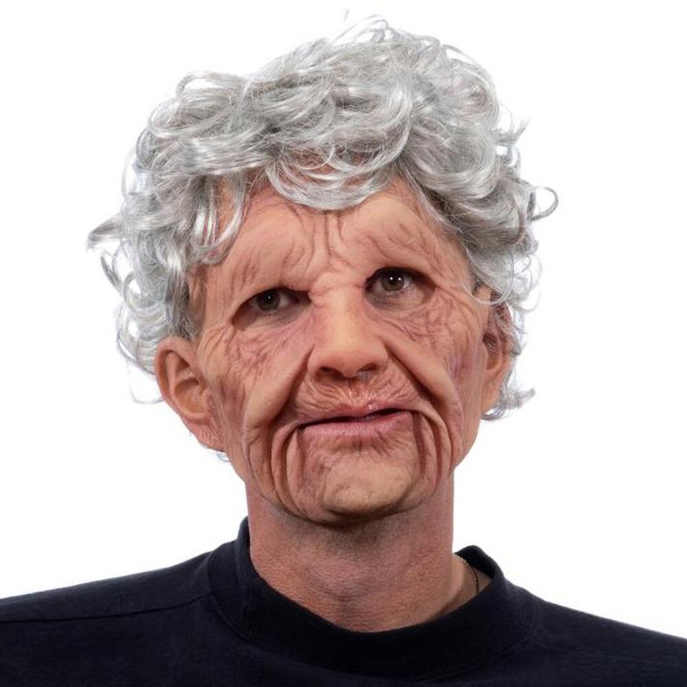 Oak & Coral | Creepy Old Man Mask – Realistic Latex Halloween Mask for Adults