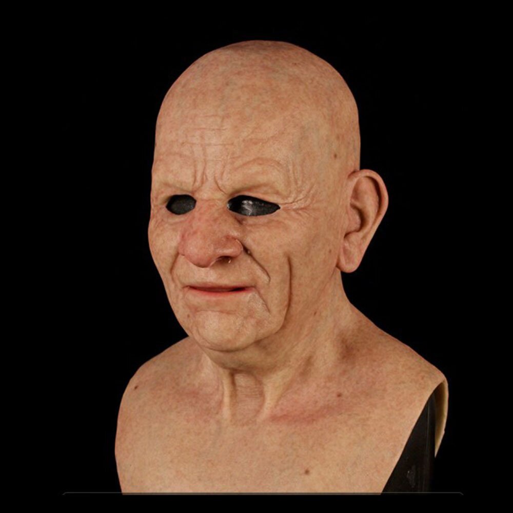 Oak & Coral | Creepy Old Man Mask – Realistic Latex Halloween Mask for Adults