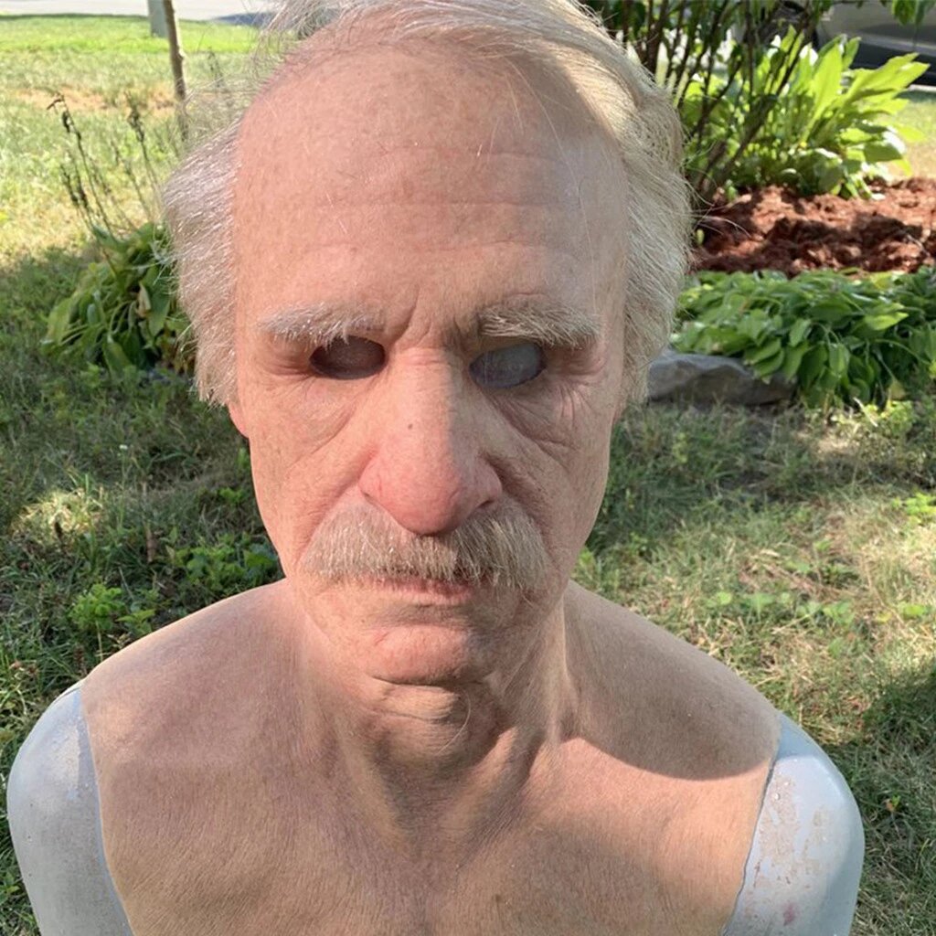 Oak & Coral | Creepy Old Man Mask – Realistic Latex Halloween Mask for Adults