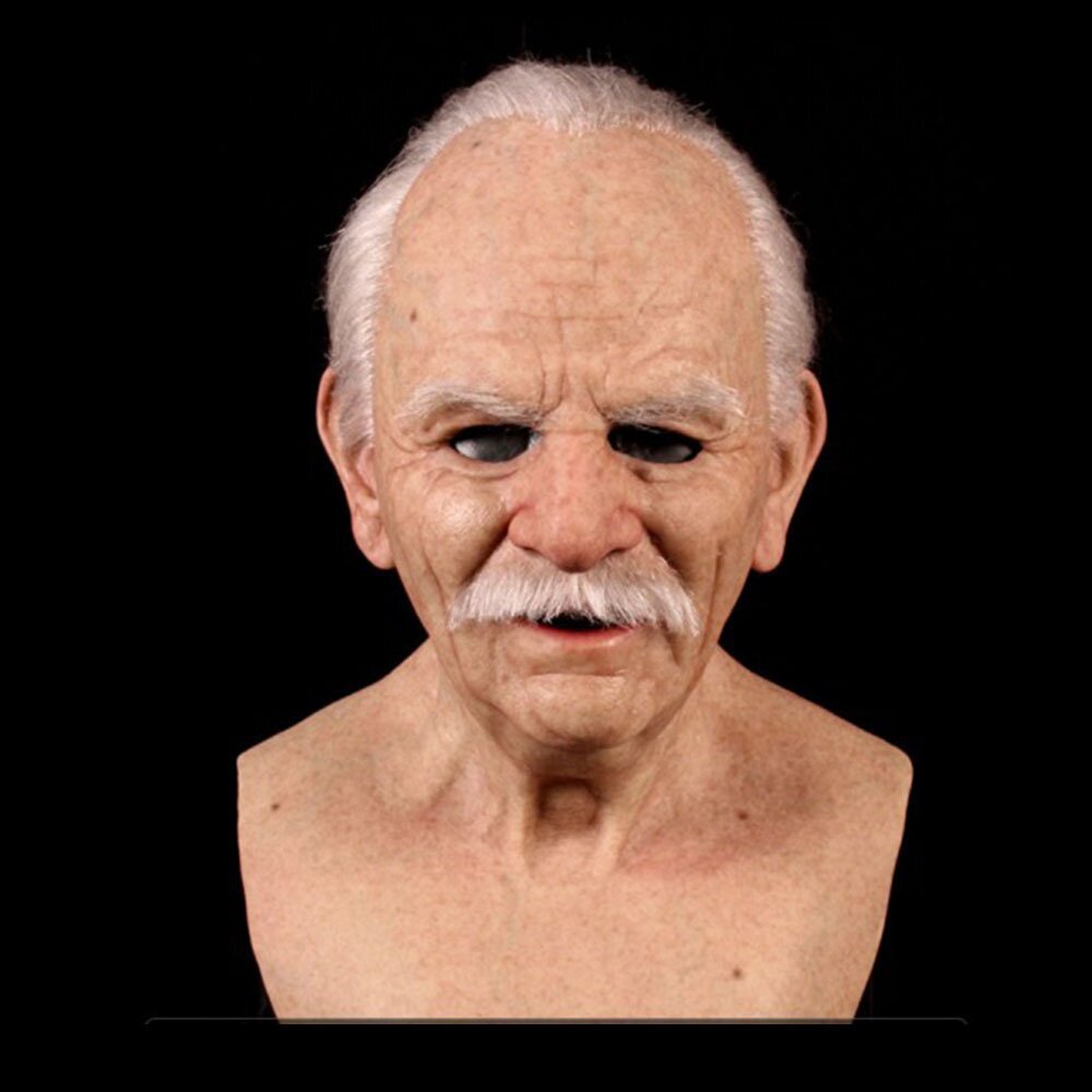 Oak & Coral | Creepy Old Man Mask – Realistic Latex Halloween Mask for Adults
