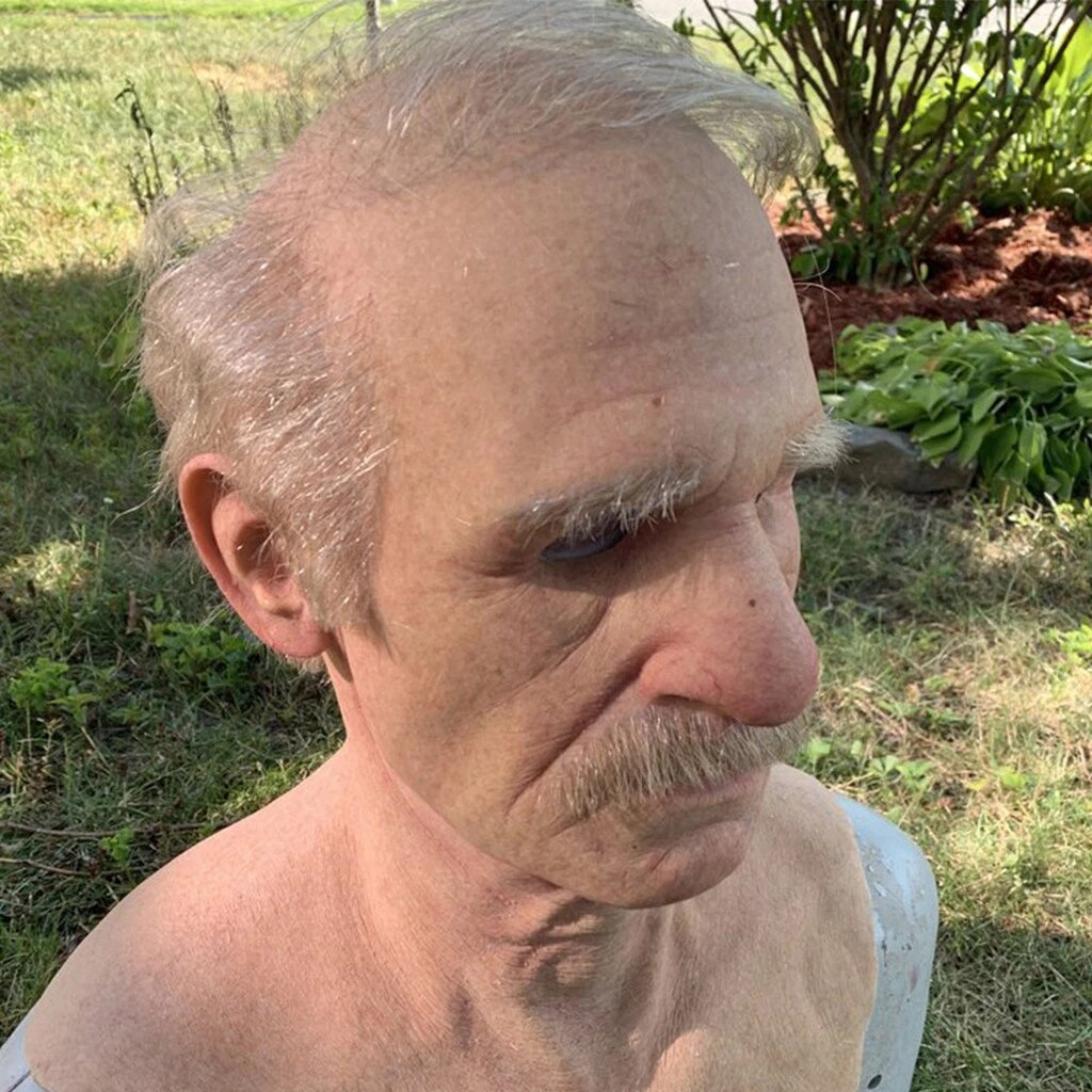 Oak & Coral | Creepy Old Man Mask – Realistic Latex Halloween Mask for Adults