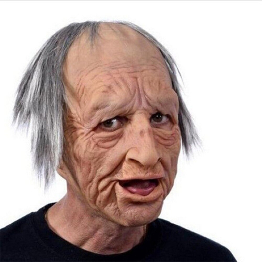 Oak & Coral | Creepy Old Man Mask – Realistic Latex Halloween Mask for Adults