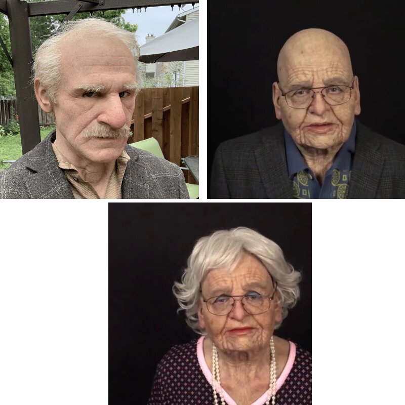 Oak & Coral | Creepy Old Man Mask – Realistic Latex Halloween Mask for Adults