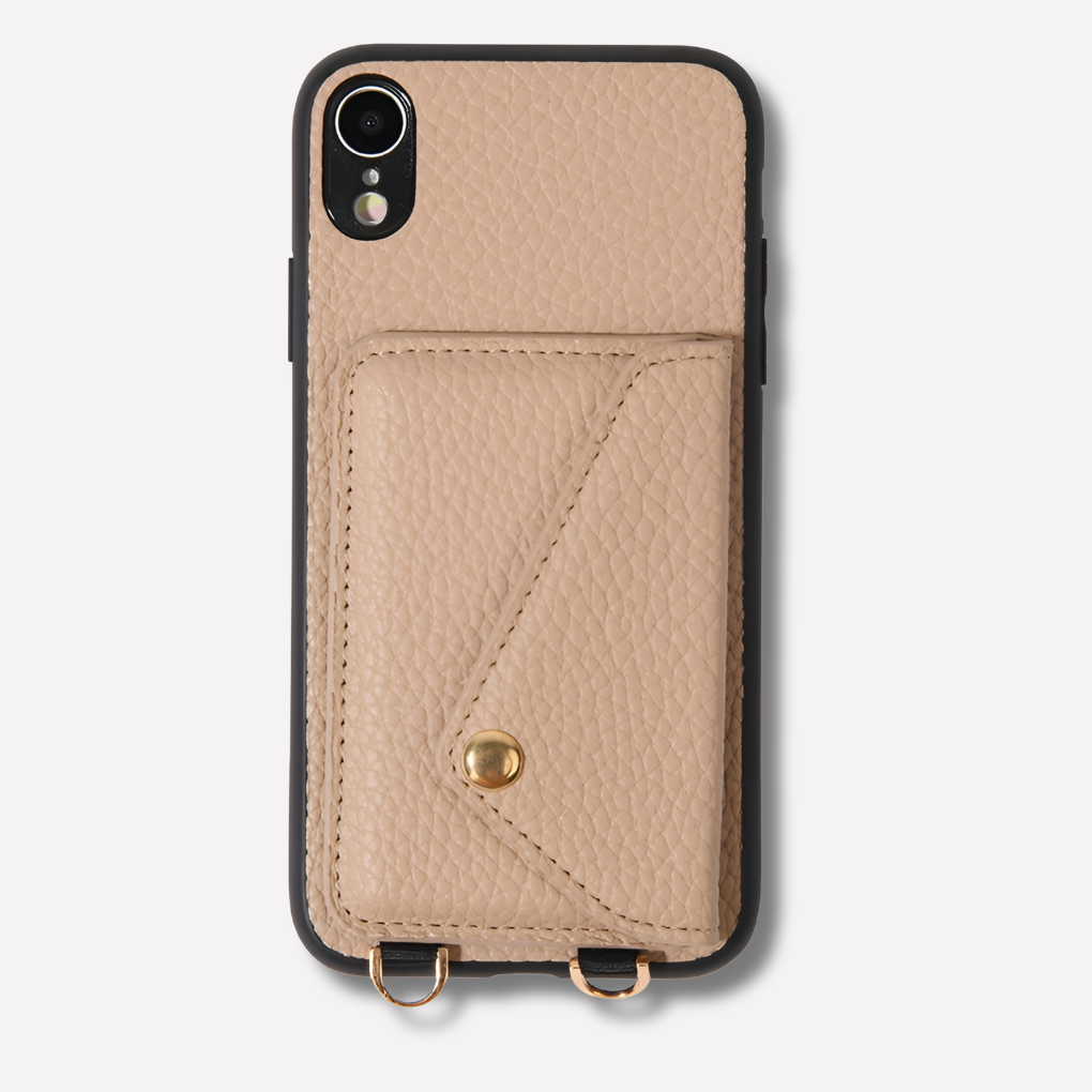 Oak & Coral | Crossbody Phone Case with Card Holder & Lanyard