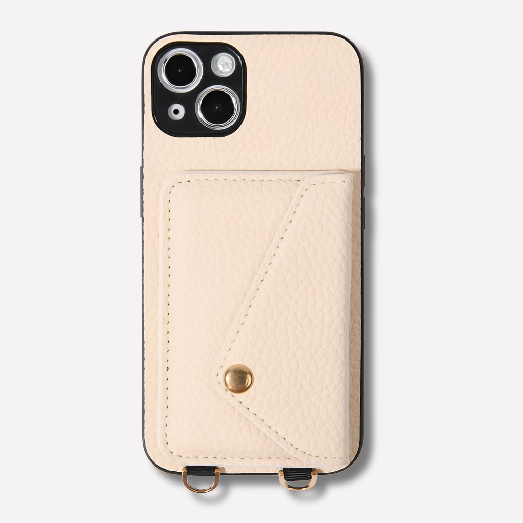Oak & Coral | Crossbody Phone Case with Card Holder & Lanyard