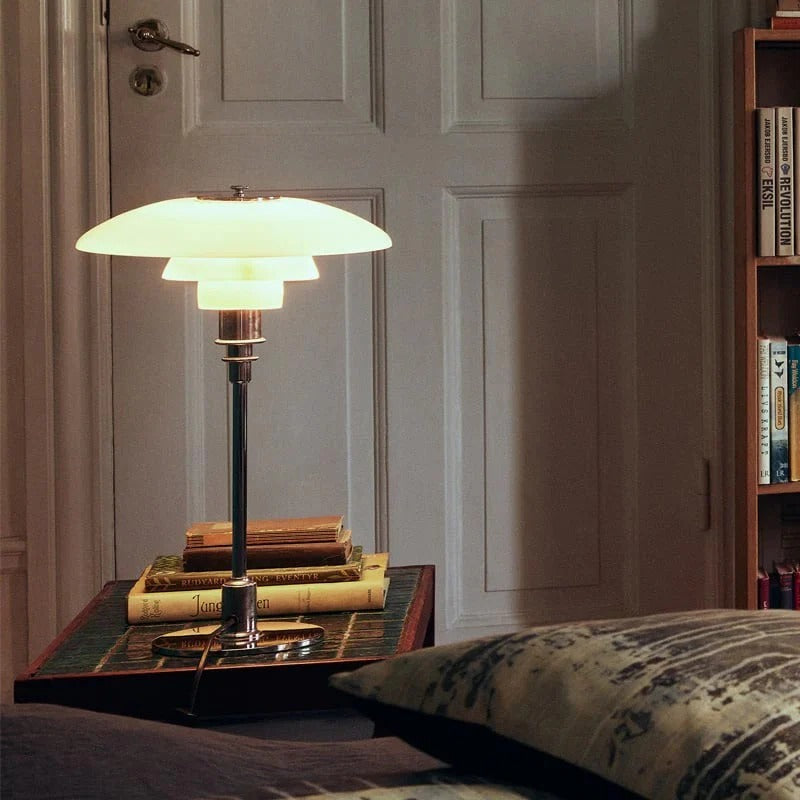 Oak & Coral | Dimmable Round Table Lamp