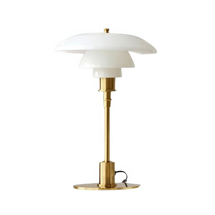 Oak & Coral | Dimmable Round Table Lamp