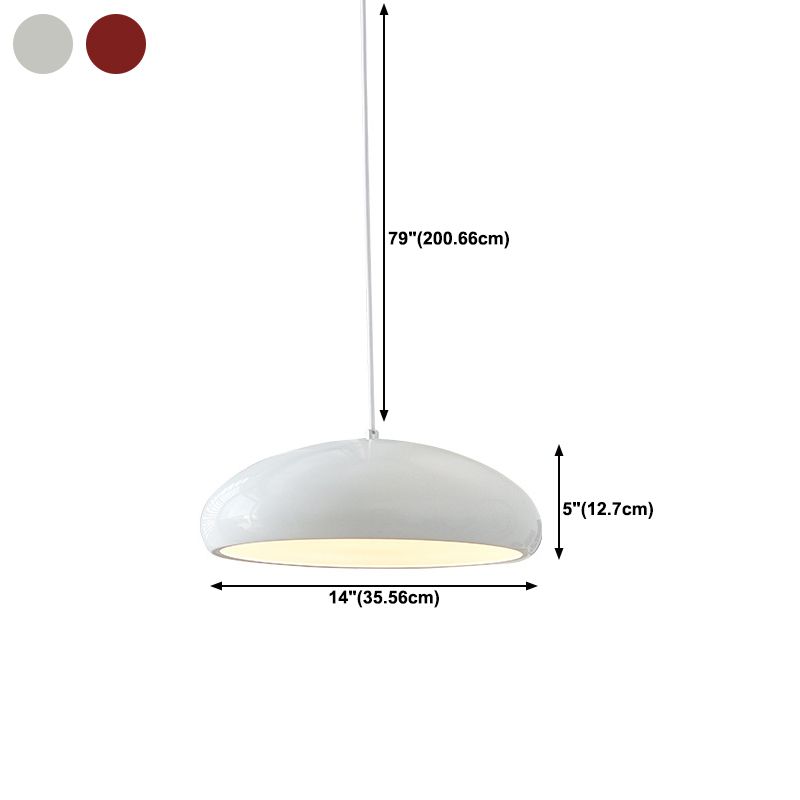 Oak & Coral | Dome Pendant Light | Metal Dome Design