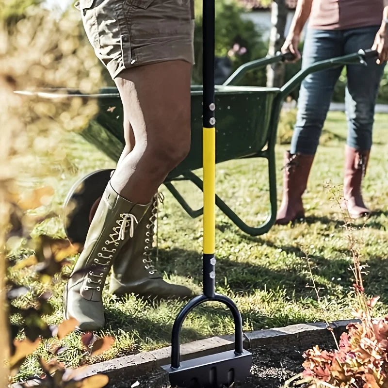 Oak & Coral | EdgeMaster Lawn Edger | Half-Moon Design with Wavy Edge | Manual Tool for Clean Lawn Edges & Beds