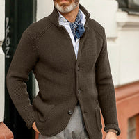 Oak & Coral | Men's Refined Textured Knit Cardigan