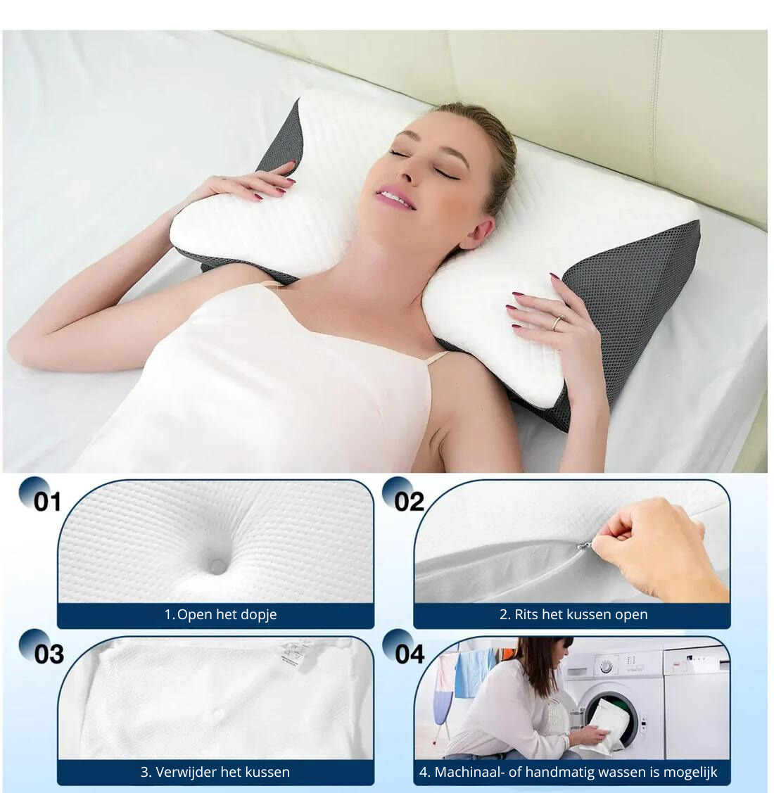 Oak & Coral | Ergonomic Contour Sleeping Pillow for Neck Pain Relief