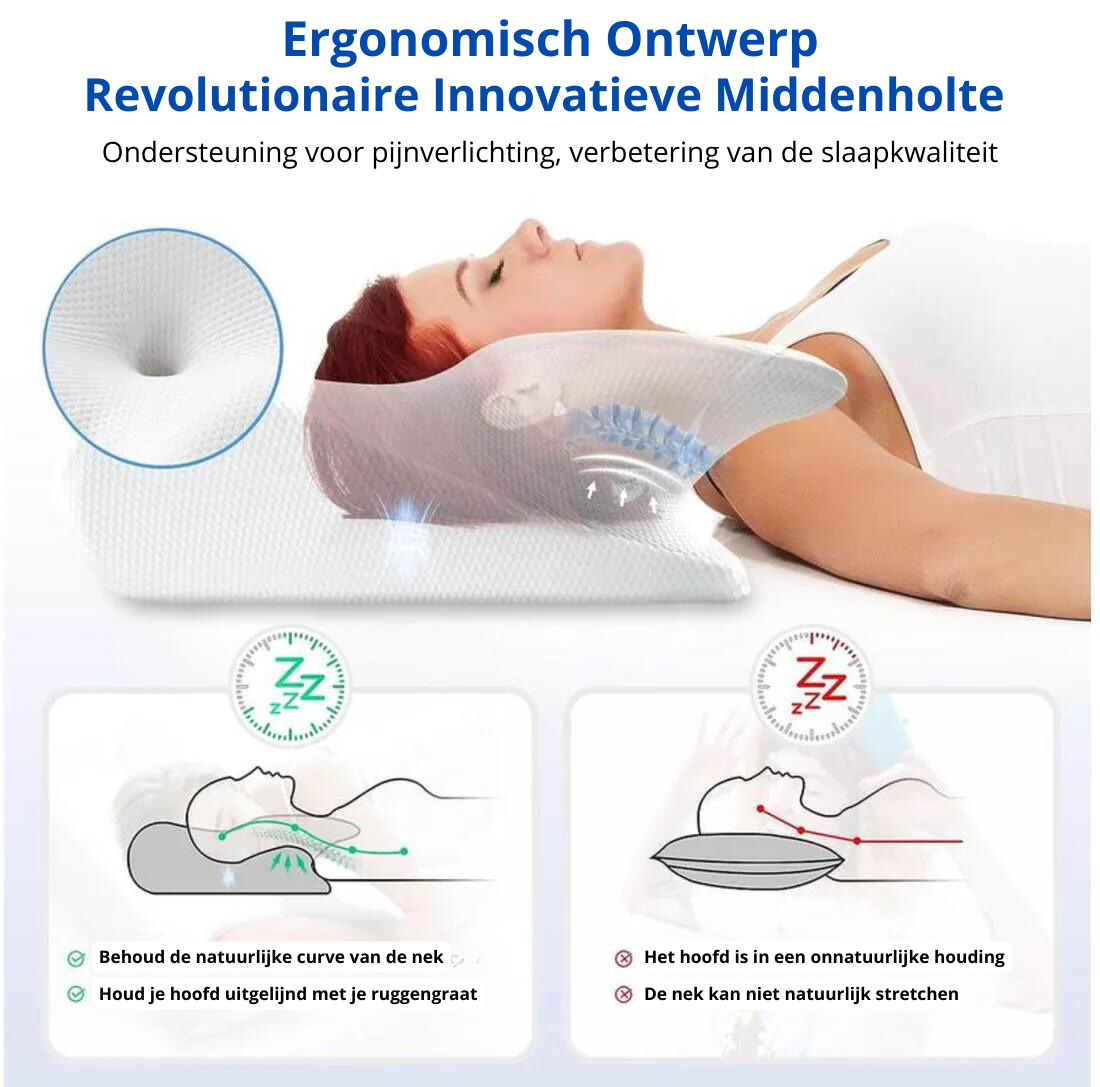 Oak & Coral | Ergonomic Contour Sleeping Pillow for Neck Pain Relief