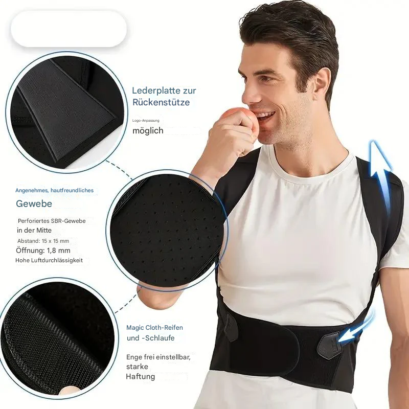Oak & Coral | Ergonomic Posture Corrector for Neck and Back Pain Relief Adjustable and Stable