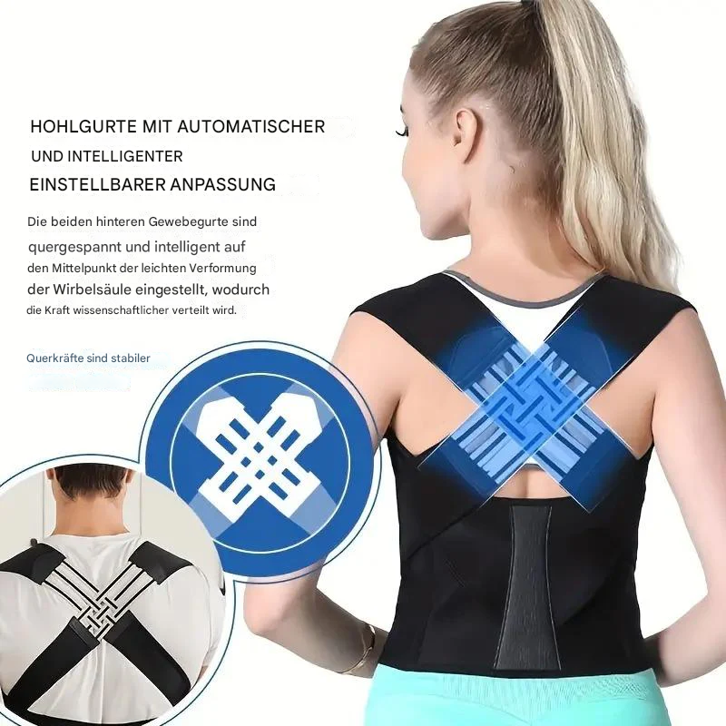 Oak & Coral | Ergonomic Posture Corrector for Neck and Back Pain Relief Adjustable and Stable