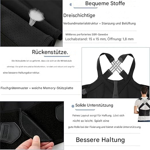 Oak & Coral | Ergonomic Posture Corrector for Neck and Back Pain Relief Adjustable and Stable