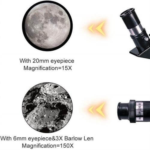 Oak & Coral | Explore the Stars with Ease - Professional Telescope with Tripod & 150x Zoom for Moon Observation