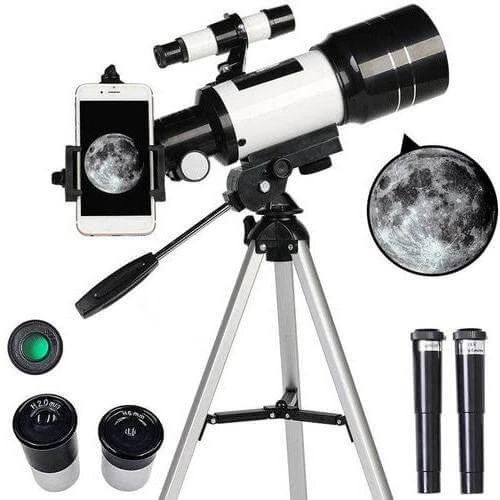 Oak & Coral | Explore the Stars with Ease - Professional Telescope with Tripod & 150x Zoom for Moon Observation