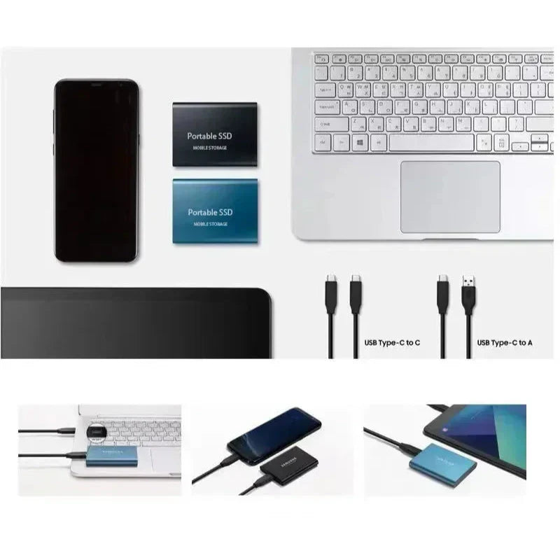 Oak & Coral | External Portable SSD 128GB – High Transfer Speed, USB-C