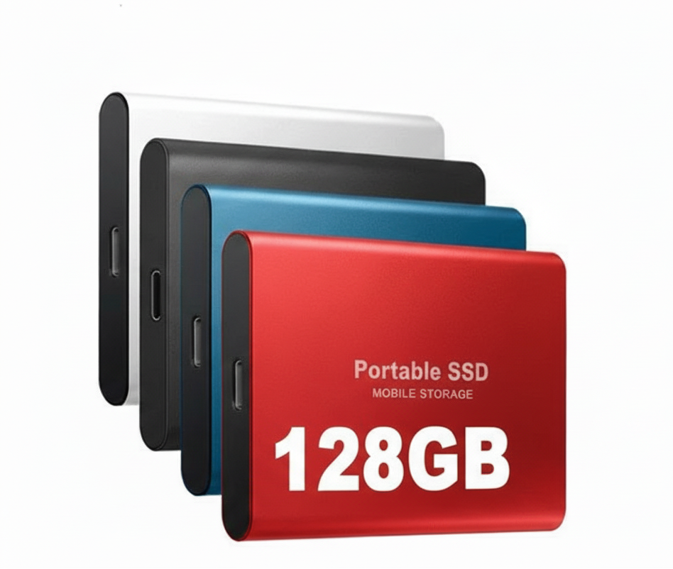 Oak & Coral | External Portable SSD 128GB – High Transfer Speed, USB-C